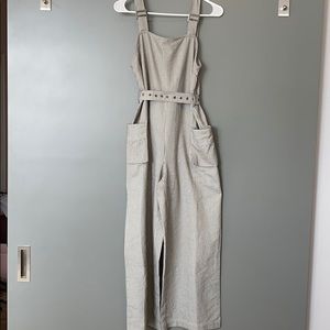 Urban Outfitters Miranda Striped Belt Jumpsuit